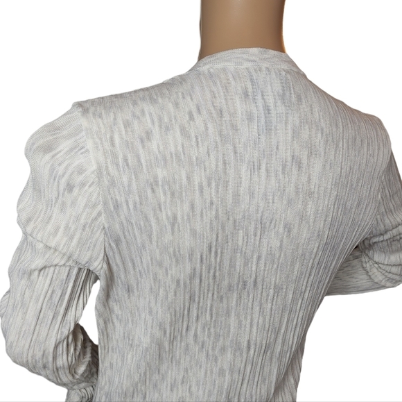 Nic+Zoe knite grey/cream button cardigan. pockets. size small - Picture 10 of 17